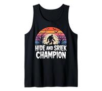 Hide and Shriek Champion Bigfoot Forest Night Halloween Tank Top