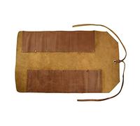 Hide & Drink, Big Tool Roll Up Bag with 12 Slots, Workshop Storage, Woodworking Tools Organizer, Rustic Case, Full Grain Leather, Handmade, Single Malt Mahogany
