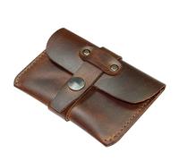 Hide & Drink, Card Holder Handmade from Full Grain Leather - Classy, Professional, Money Organizer, Compact Storage for Debit & Credit Cards, Bourbon Brown, Minimalist