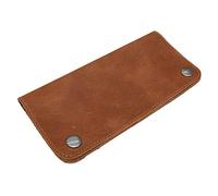 Hide & Drink, Double Snap Folio Wallet, Rectangular Flat Bill Holder with Card Slot, Night Bag, Travel Accessory, Full Grain Leather, Handmade, Single Malt Mahogany, M, Vintage