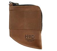 Hide & Drink, EDC Pocket Wallet, Curved Cash Organizer, Slim Front Card Holder, Money Clip, Full Grain Leather, Handmade Travel Accessories, Single Malt Mahogany, Classic