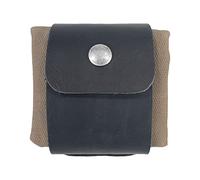 Hide & Drink, Foraging Pouch (Collapsible) for Hiking, Treasures & Seashells Bag, Easy Looping Around Belts, Grocery Storage, Waxed Canvas, Handmade, Fatigue/Charcoal Black