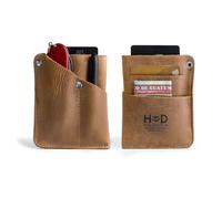 Hide & Drink, Front Pocket Wallet Handmade from Full Grain Leather - Multi-Tool Pouch, Card Holder, Money Organizer, Travel Accessories (Single Malt Mahogany)