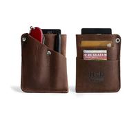 Hide & Drink, Front Pocket Wallet Handmade from Full Grain Leather - Multitool Pouch, Card Holder, Money Organizer, Travel Accessories - Bourbon Brown, Bourbon Brown, Vintage