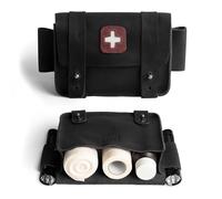 Hide & Drink Full Grain Leather First Aid Bag, Empty Medical Kit Organizer for Travel & Home, Compact Container Storage, Large Emergency Bags, Small Medic Pack Case, Med Pouches, Medkit Carry Box Only