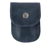 Hide & Drink, Full Grain Leather Holster Pouch, Durable EDC Waist Bag for Coins, Pocket Wallet, Headphones, Personal Items, Conveniently Attaches to Belt, Snap Closure, Handmade, Slate Blue