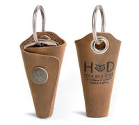 Hide & Drink Full Grain Leather Wrap Keychain, Organizer Snap Closure, Key Ring Cover, Silencer Sleeve Key Holder for Men, Single Malt Mahogany, One Size