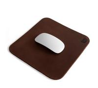 Hide & Drink Genuine Leather Mouse Pad, Anti Slip Leather Mousepad for Gaming, for Apple Magic Mouse & PC, Ergonomic Non Slip Base, Brown & Black Large Mat Pads for Desk, Computer Mousepads for Men