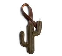 Hide & Drink, Leather Cactus Desert Plant Charm for Handbags, Purse Charm for Tote & Backpacks, Ornaments for Women, Dark Jade