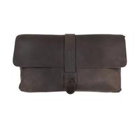 Hide & Drink, Leather Clutch Bag/Handbag/Accessory Organizer/Phone Bag/Case, Handmade Includes 101 Year Warranty :: Bourbon Brown, Brown, M
