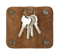 Hide & Drink, Leather Double Snap Key Holder/Key Ring/Organizer/Case/Cover/Accessories, Handmade Includes 101 Year Warranty :: Bourbon Brown