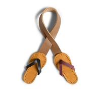 Hide & Drink, Leather Flip-Flop Charms for Handbags, Purse Charm for Tote & Backpacks, Ornaments for Women, Old Tobacco