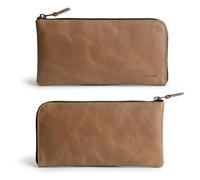 Hide & Drink, Leather Long Zippered Wallet, Holds Up to 8 Cards Plus Coins And Flat Bills, Phone Holder, Cash Organizer, Travel Essentials, Handmade, Single Malt Mahogany, S, Classic