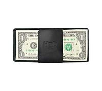Hide & Drink, Leather Ultra Minimalist Wallet, Bills Only, Cash Organizer, Everyday Accessories, Handmade, Charcoal Black, S, Minimalist