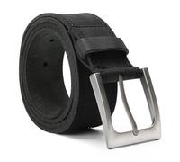 Hide & Drink Men's Two Row Stitch Thick Leather Belt Size 36 Handmade Charcoal Black