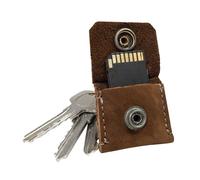 Hide & Drink Rustic Leather Switch Cartridge Game Keychain / SD Card / Guitar Pick Holder Handmade (Swayze Suede)