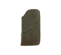 Hide & Drink, Rustic Sunglasses Case & Wallet Handmade from Full Grain Leather, Dark Jade, One Size