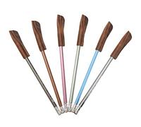 Hide & Drink, Set of 6 Pencil Caps, Pencil Lead Protectors, Classy Covers, Office Essentials, Accessories, Full Grain Leather, Handmade, Bourbon Brown