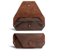 Hide & Drink, Sunglasses Sleeve Case Protector, Eyewear Pouch, Great for Outdoors & Traveling, Full Grain Leather, Handmade, Bourbon Brown, S