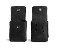 Hide & Drink, Waist Wallet, Holds Up to 20 Cards, Folded Bills & Coins, Charging Cables, Full Grain Leather, Handmade, Charcoal Black, S, Classic