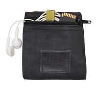 Hide & Drink, Water Resistant Waxed Canvas Condom Pouch, Change Valuables Tech Pocket Purse, Classic Partner Gift, Travel & Honeymoon Essentials, Handmade, Charcoal Black, S