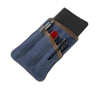 Hide & Drink, Waxed Canvas Multitool Pocket Pouch, Compact Multipurpose Zippered Bag, Mini Camping Tool Case, Organizer, Travel & Commuter Essentials, Handmade Includes 101 Year Warranty (Blue Mar)