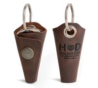Hide & Drink, Wrap Keychain Handmade from Full Grain Leather - Bourbon Brown, Bourbon Brown, One Size