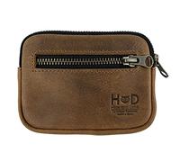 Hide & Drink, Zippered Wallet, Business Card and Money Holder, Compact Pocket Organizer, Full Grain Leather, Handmade Everyday Accessories, Bourbon Brown, Bourbon Brown, Vintage