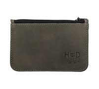 Hide & Drink, Zippered Wallet, Card Case, Folded Bills Storage, Coin Organizer, Travel Accessories, Full Grain Leather, Handmade, Dark Jade, Classic