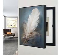 Hide Electrical Panel Decoration Wall Mounted, Electrical Panel Cover Decoration, Decorative Circuit Breaker Protector, Flip - Up Meter Switch Box(A,60 * 80cm/23.6 * 31.5in)