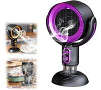 Hide Indoor Air Purifier Fan with Washable Filter, Portable Smoke Extractor for BBQ & Hot Pot (Purple)