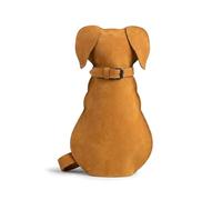 Hide & Play, Dog-Shaped Backpack, Pet Lover Accessory, Crossbody Bag, Travel Backpack, Full Grain Leather, Handmade, Old Tobacco, One Size