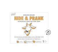 Hide & Prank Intermittent Goat Glitter Trap, 8-Hour Intermittent Screaming Goat with Wall-Adhesive and Surprise Glitter Pouch, Creative Prank Greeting Card Gifts for Friends/Families Surprises