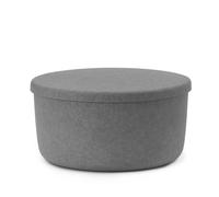 Hide Storage Pouf Large Gray