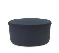 Hide Storage Pouf Large Steel Blue