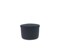 Hide Storage Pouf Small Steel Blue