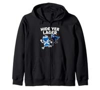 Hide Yer Lager Scottish Beer Sci-Fi Warrior Zip Hoodie