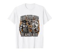 Hide Your Feet The Alpha's Here Funny Gen Z Meme Brainrot Value Graphic T-Shirt, Men, White, L