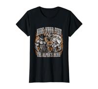Hide Your Feet The Alpha's Here Funny Gen Z Meme Brainrot Value Graphic T-Shirt, Women, Black, S