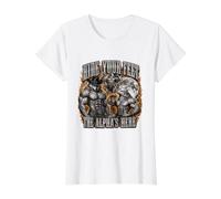 Hide Your Feet The Alpha's Here Funny Gen Z Meme Brainrot Value Graphic T-Shirt, Women, White, XL