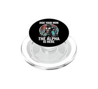 Hide Your Mom The Alpha is Here Wolf Male Werwolf Meme PopSockets PopGrip for MagSafe
