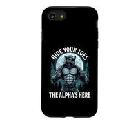 Hide Your Toes The Alpha's Here Funny Alpha Wolf Meme Cringe Case for iPhone SE (2020) / 7/8