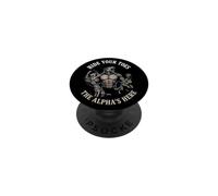 Hide Your Toes The Alpha's Here Funny Alpha Wolf Meme Cringe PopSockets Adhesive PopGrip