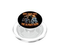 Hide Your Toes The Alpha's Here Funny Alpha Wolf Meme Cringe PopSockets PopGrip for MagSafe