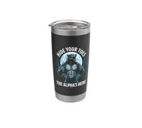 Hide Your Toes The Alpha's Here Funny Alpha Wolf Meme Cringe Stainless Steel Insulated Tumbler