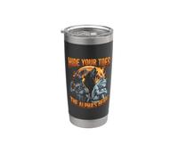 Hide Your Toes The Alpha's Here Funny Alpha Wolf Meme Cringe Stainless Steel Insulated Tumbler