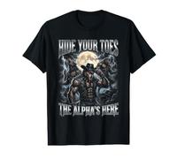 Hide Your Toes The Alpha's Here Funny Werewolf Meme Value Graphic T-Shirt
