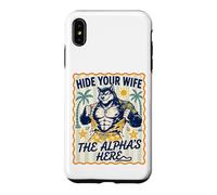 Hide Your Wife The Alpha Is Here Werewolf Meme Wolf Sigma Case for iPhone XS Max