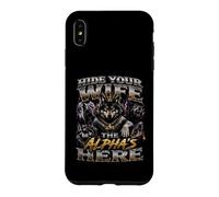 Hide Your Wife The Alpha Is Here Werewolf Meme Wolf Sigma Case for iPhone XS Max