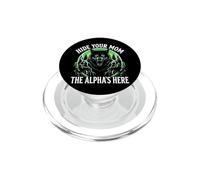 Hide Your Wife The Alpha is Here Wolf Male Werwolf Meme PopSockets PopGrip for MagSafe
